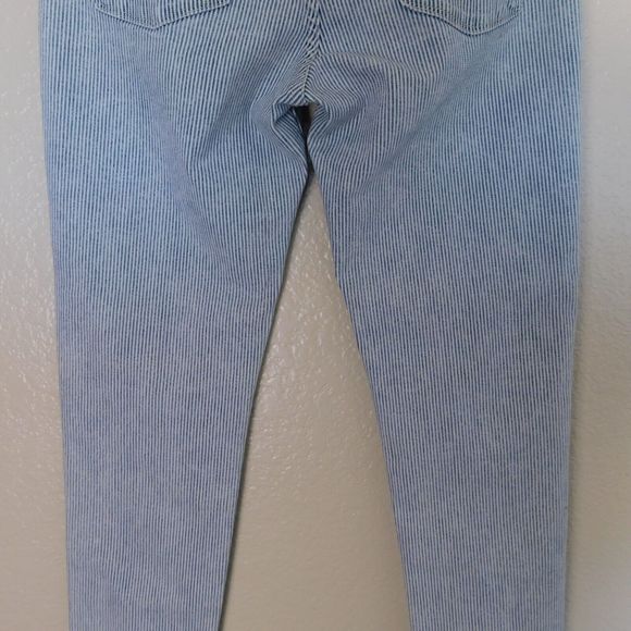 Levi's 710 Jeans Size 27 Super Skinny White Blue Stripe Stretch Pants 5 Pocket - Picture 10 of 10